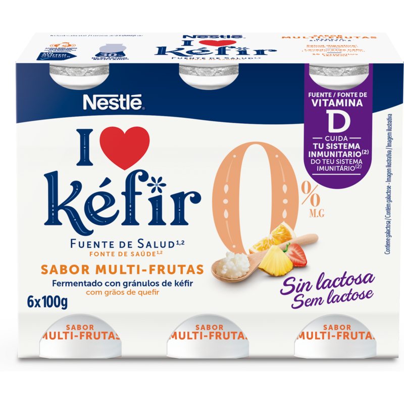 Multifrutas 0% sin lactosa 6x100g