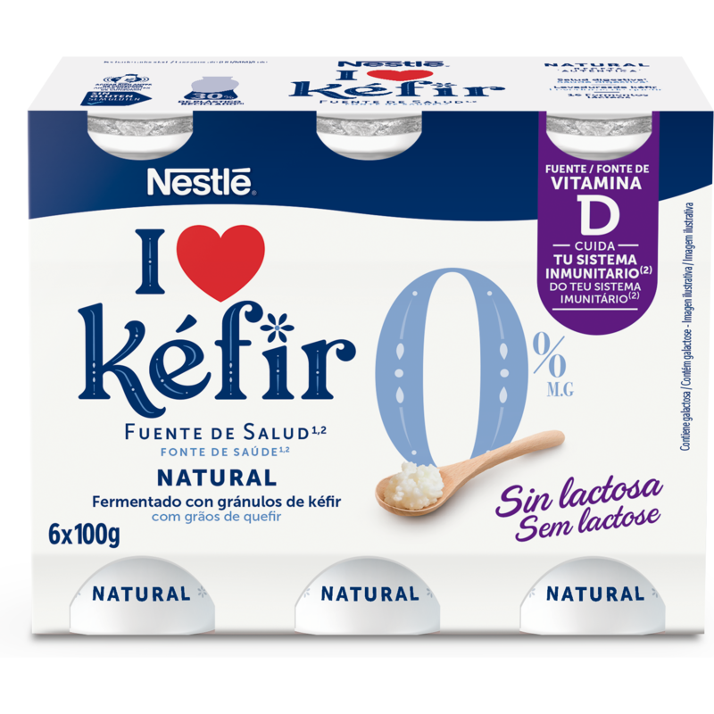 Natural 0% sin lactosa 6x100g